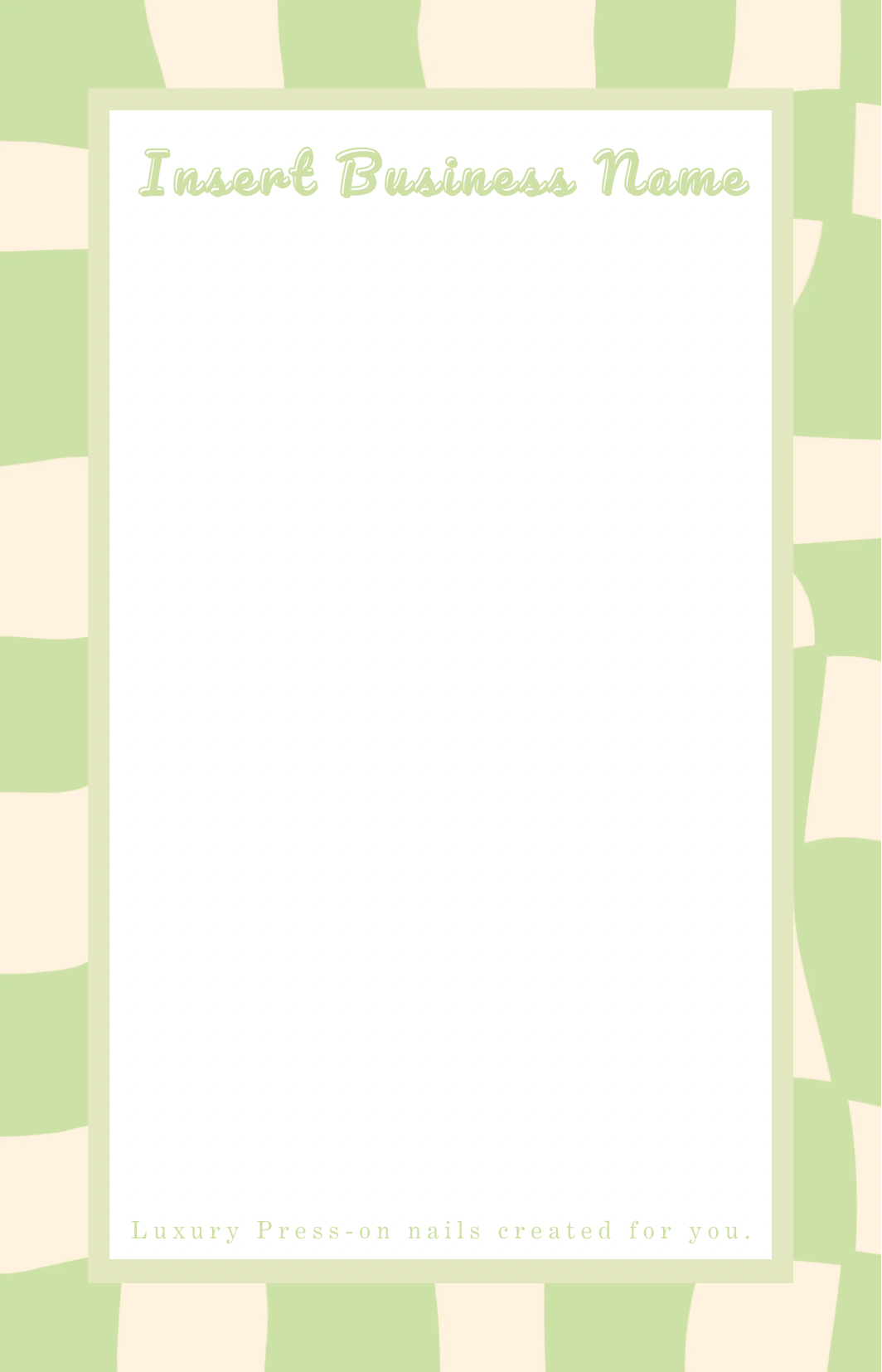 Funky Green Backing Card