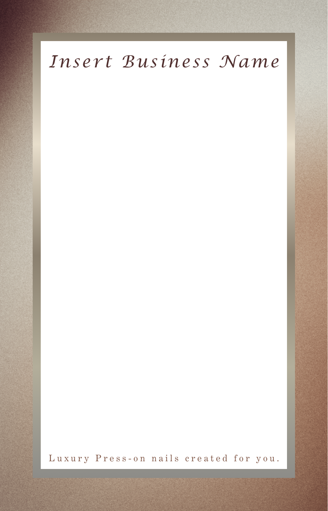 Bronze Backing Card