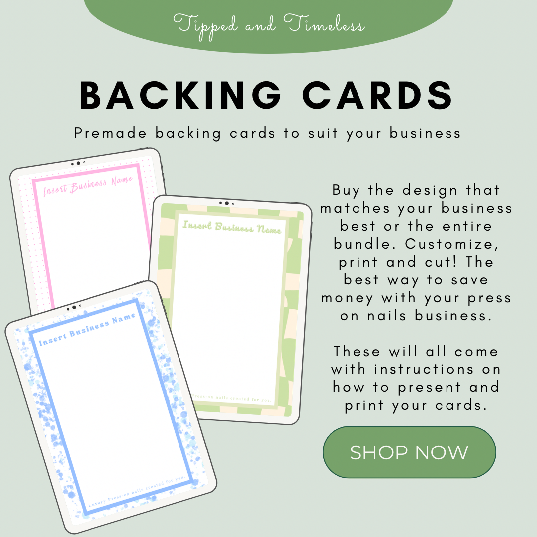 Bronze Backing Card